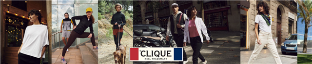 Clique kleding bedrukt